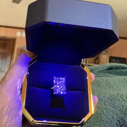 GORGEOUS 12 .5 CARAT RADIANT LAB DIAMOND RING. 4500. IGI Papers Gladly Meet At Jewelers