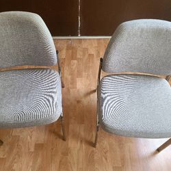 Two Grey Office Chairs