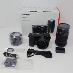 Sony alpha 6100 Mirrorless 4k video camera with E Paz 16-50mm lens 