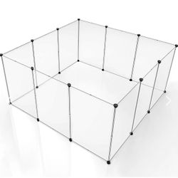 BRIAN & DANY Pet Playpen, Portable Large Plastic Yard Fence for Small Animals, 12 Panels,27.7 X 19.7 inches