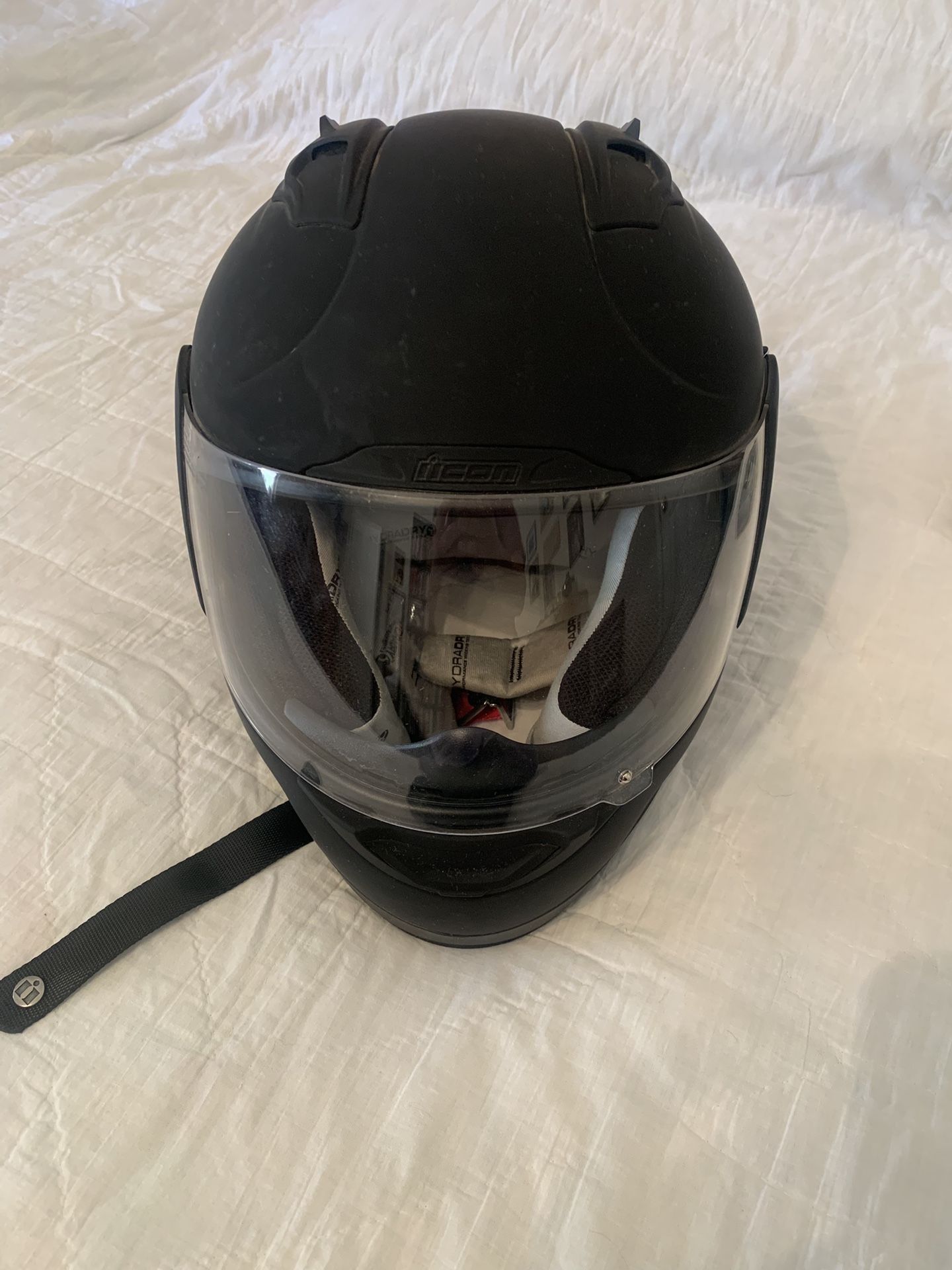 Icon Motorcycle Helmet And Harley Davidson Gloves