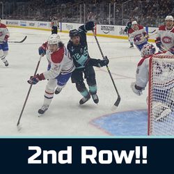 2 Tickets in the Second Row GLASS To Seattle Kraken Vs Nashville Preditors