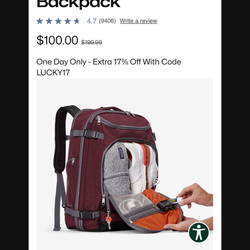 Ebags Travel Backpacks
