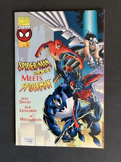 SPIDER-MAN MEETS SPIDER-MAN 2099 MARVEL COMICS 1995 NEAR MINT HIGH GRADE SPIDER-VERSE HOT