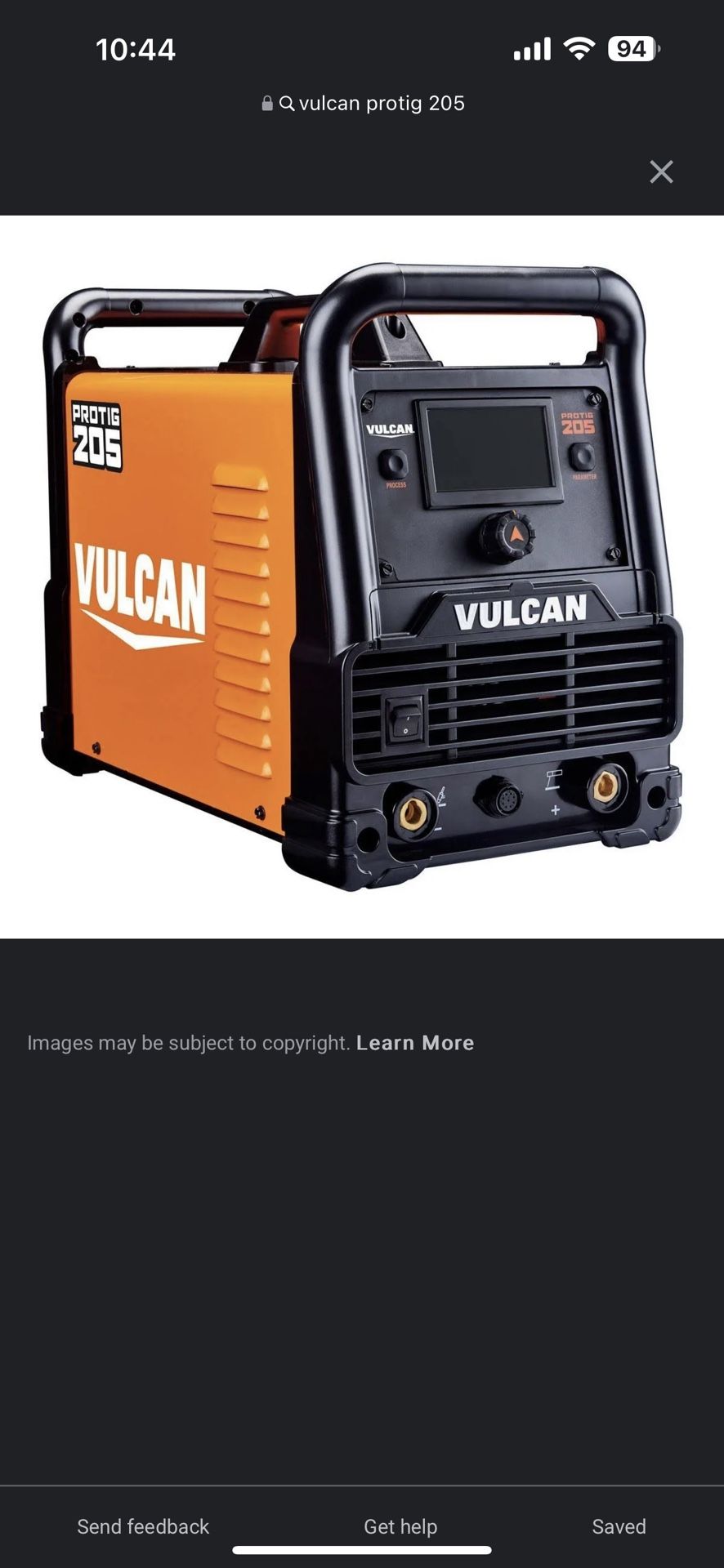 Vulcan ProTIGâ„¢ 205 Industrial Welder with 120/240V Input