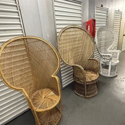 Large Barrel Base Peacock Chair 
