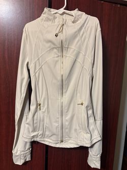 Lululemon Define Jacket Ivory Gold Zipper