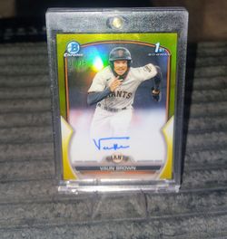 Vaun Brown Auto Yellow Refractor /75