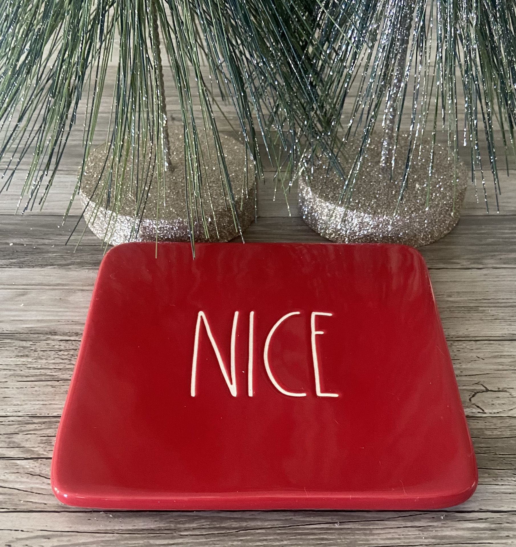 Rae Dunn Christmas NICE Trivet