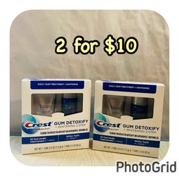 (2) Crest Pro-Health Gum Detoxify + Whitening Two- Step Toothpaste, 4.0 and 2.3 oz