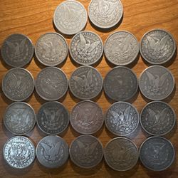 21 Morgan Silver Dollars — 1879–1921 — Full Set — All 90% Silver 