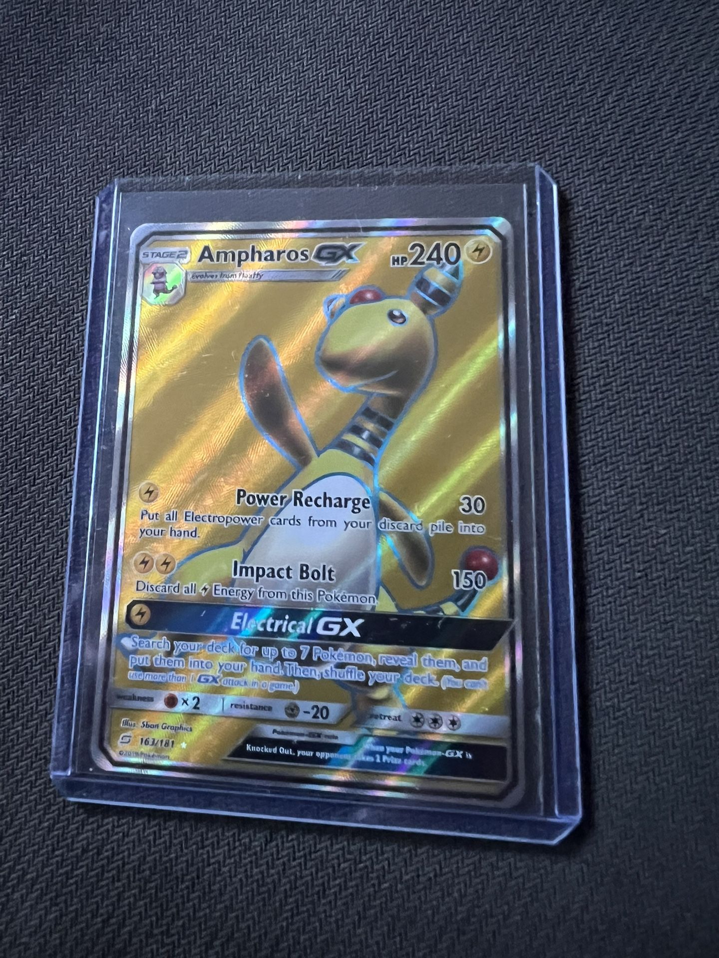 Pokemon Cards Team-Up Ampharos GX Full Art