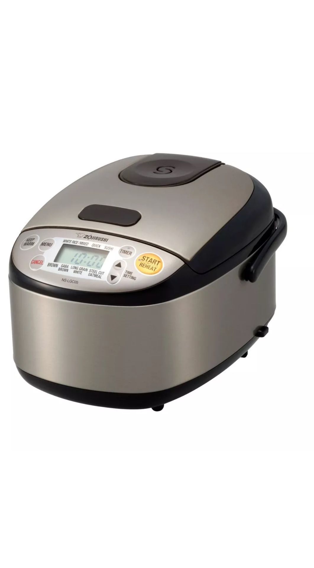 Zojirushi NS-LGC05 Micom Rice Cooker & Warmer 3-Cup Fuzzy Tech Stainless Black