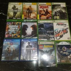 Xbox 360, Xbox One & PS4 games