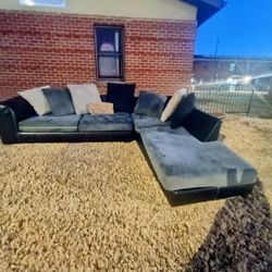 Dark Grey Ashley Two Piece Sectional Couch