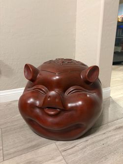 Jumbo Happy Pig Home Decor – Zisha Style Terracotta，Big Pig, Big Luck!