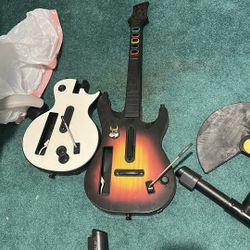 Guitar Hero Wii Guitar And Drums