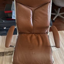 Excellent Leather Executive Office Chair Camel Color