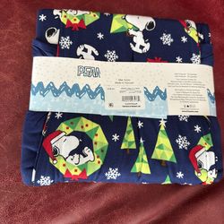 Men’s Peanuts Navy Snoopy and Woodstock Pajama Set size medium
