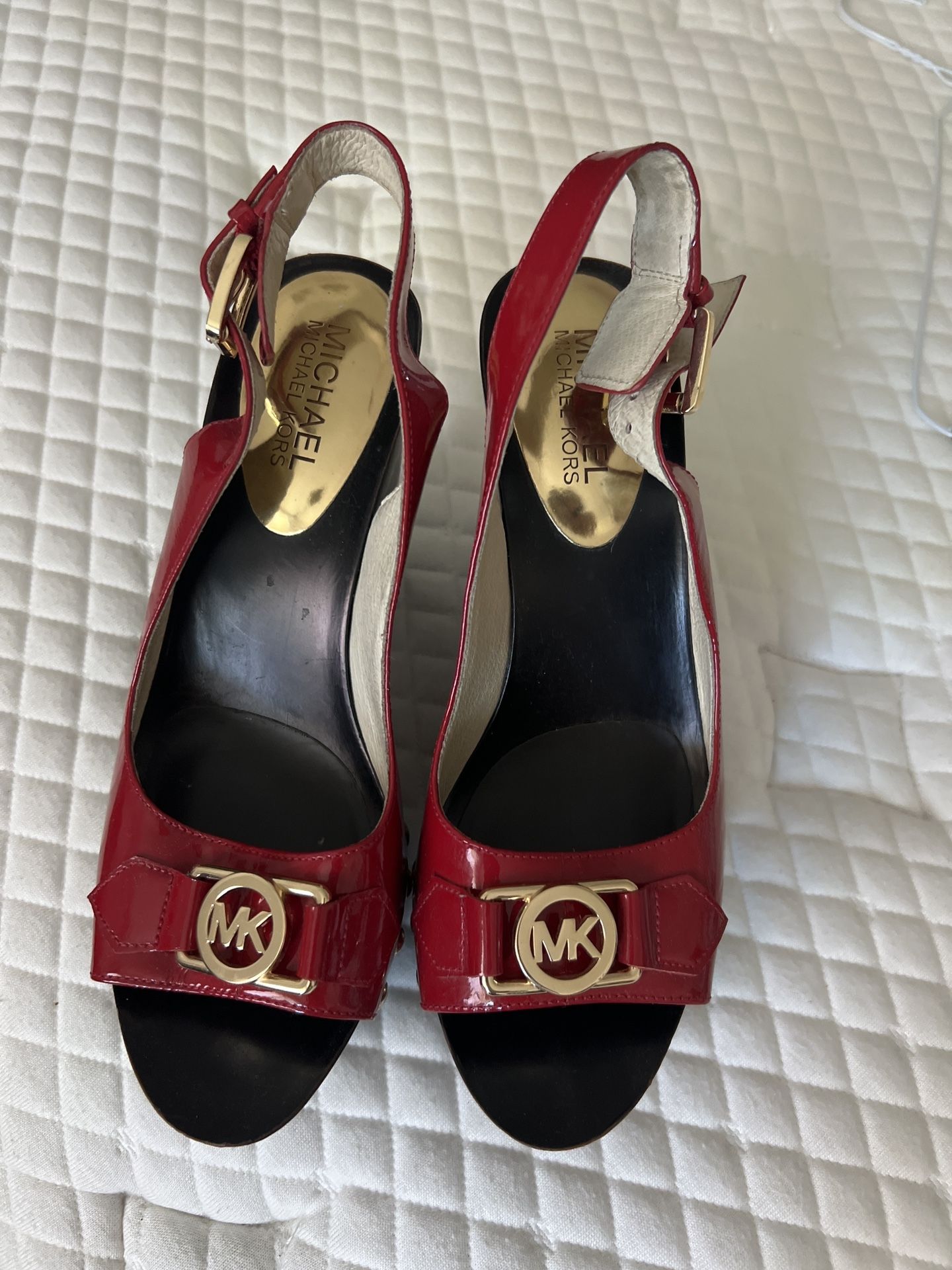 ✨ Brand New Michael Kors Red Patent Slingback Heels — Size 7✨