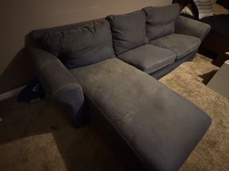 IKEA Ektorp Dark blue denim sofa with chaise Lounge