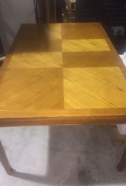 Wooden kitchen table