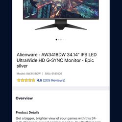 Alienware UltraWide monitor
