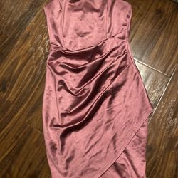 Windsor pink satin dress
