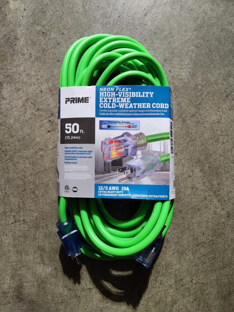 Prime 50ft extension cord 12ga ($45 firm)