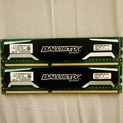 Crucial Ballistix Sport DDR3 RAM - 16GB Kit (2x8GB) 1600MHz Gaming Memory - Like New Condition