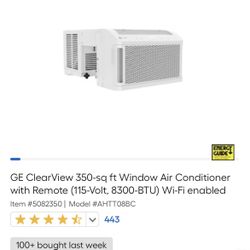 GE ClearView 350-sq ft Window Air Conditioner with Remote (115-Volt, 8300-BTU) Wi-Fi enabled