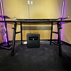ARTIFOX MODERN DESK BLACK OAK & STAND