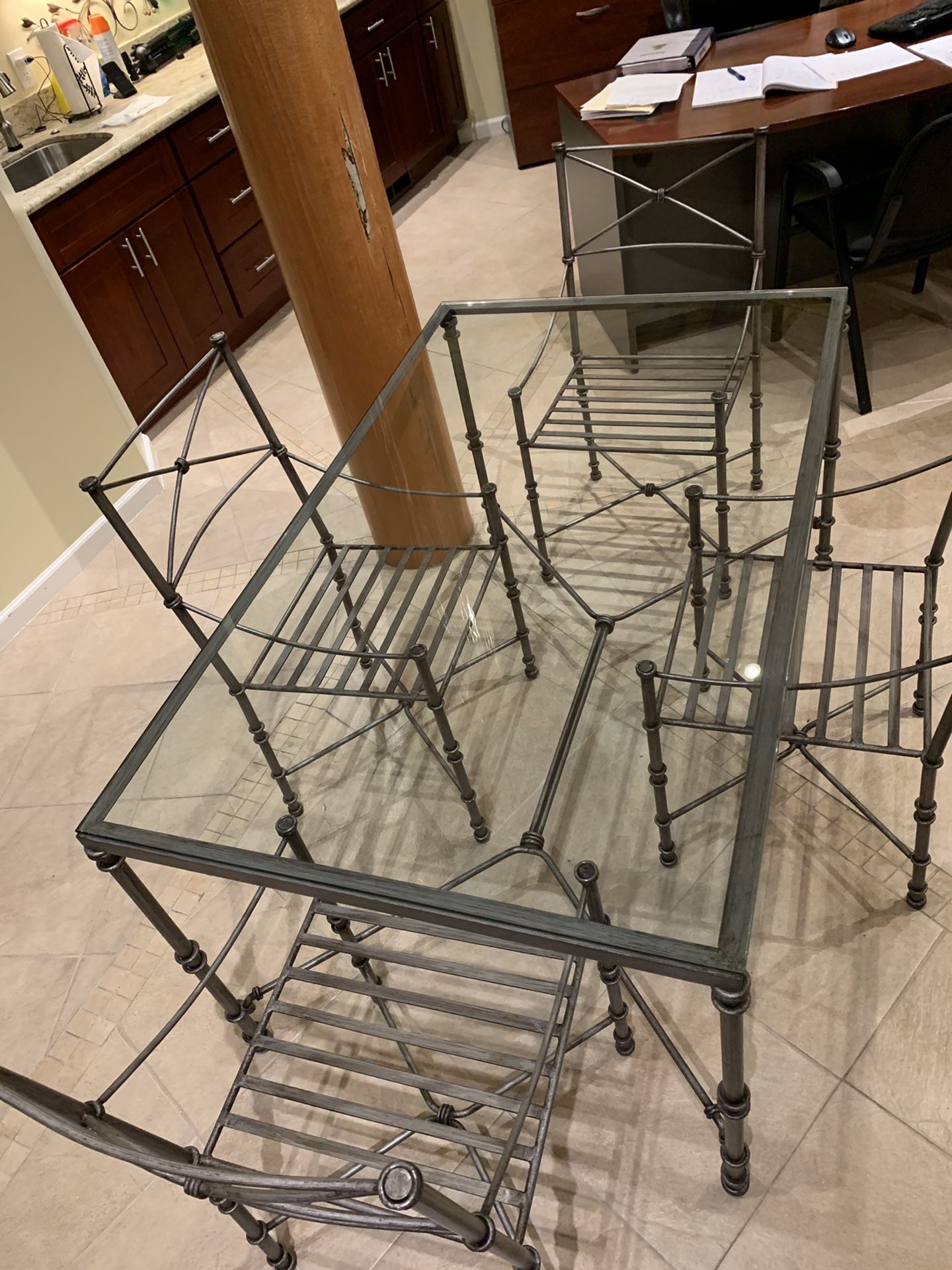 Glass Dining Table and 4 chairs