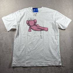 Uniqlo UT x Kaws Short Sleeve Graphic T-Shirt 2023 Men’s L White Pink Large #10A