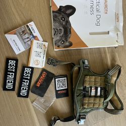 Aurora Tactical Green Dog Harness Small 18-35lbs 