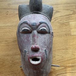 African Face Mask Hand Carving L:15