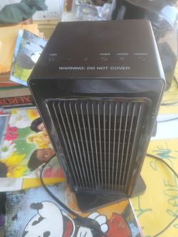 Black Tower Space Heater with Timer