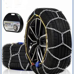 HKN120 Auto Tightening Snow Chains Tire Chains For Cars Suv Pickup Trucks - Auto Tightening 1 Min Installation, Reusable Universal 