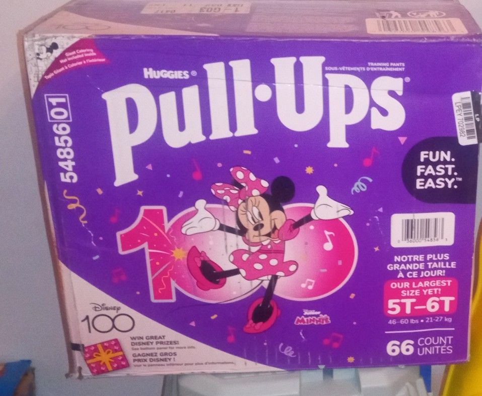 Pull ups Diapers  Size 5T Quantity 60