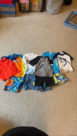 Various Kids Rash Guards And Trunks