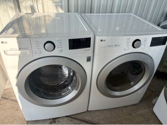 LG front load electric washer and dryer set heavy duty capacity