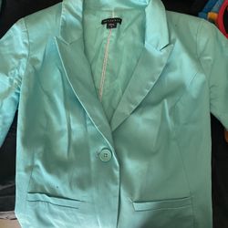 Women’s Blazer Color Aqua