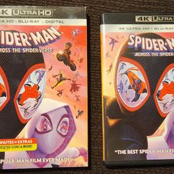 Spiderman Across The Spiderverse 4k Blu-ray 