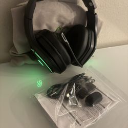 Wireless Gaming Headset for PS4, PS5, PC, 2.4GHz Gaming Headphones with Detachable Noise Canceling Mic