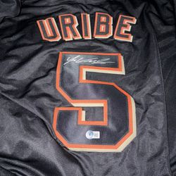 Juan Uribe Signed Giants Jersey 