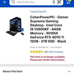 Cyber power Pc 4070ti For Sale Best Offer
