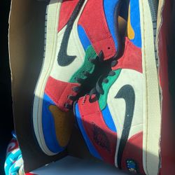 Jordan 1 Mid x Blue The Great Fearless 2019 Men's- 