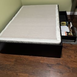 Box Spring And Bed Frame-full Size, Comes With Headboard 
