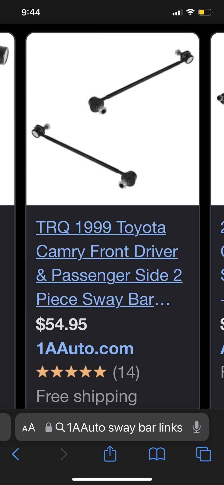 Car Sway Bar And Bushing Pair