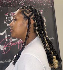 Knotless Braids With Curls